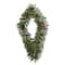 3ft. White LED Lights Holiday Geometric Christmas Diamond Wreath With Pinecones